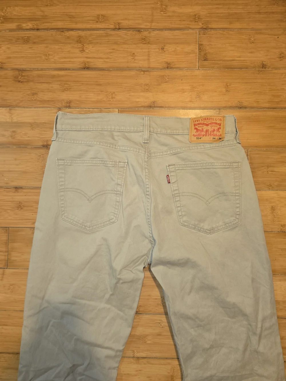Levi’s 514 Straight Fit Jeans Men’s 34x34 Khaki Beige Tan Pants